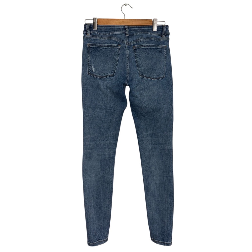DL1961 Florence Mid Rise Instasculpt Skinny Jeans Delano Blue Distressed Size 28 - Picture 2 of 8